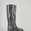 Mujer Barca | Botas Tacon Bajo Tacon 3 Cm Piel Negra