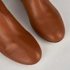 Mujer Barca | Botines Tacon Tacon 5 Cm Piel Marron