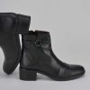 Mujer Barca | Botines Tacon Tacon 5 Cm Piel Negro