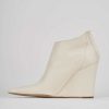 Mujer Barca | Botines Tacon Tacon 9 Cm Piel Blanca