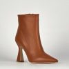 Mujer Barca | Botines Tacon Tacon 9 Cm Piel Marron