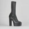 Mujer Barca | Botines Tacon Tacon 13 Cm Piel Negro