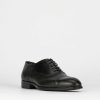 Hombre Barca | Zapatos Con Cordones Tacon 1 Cm Piel Negro