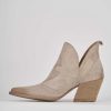 Mujer Barca | Botines Tacon Tacon 7 Cm Ante Beige