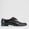 Hombre Barca | Zapatos Con Cordones Tacon 1 Cm Piel Negro