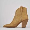 Mujer Barca | Botines Tacon Tacon 8 Cm Piel Beige