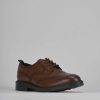 Hombre Barca | Zapatos Con Cordones Piel Marron