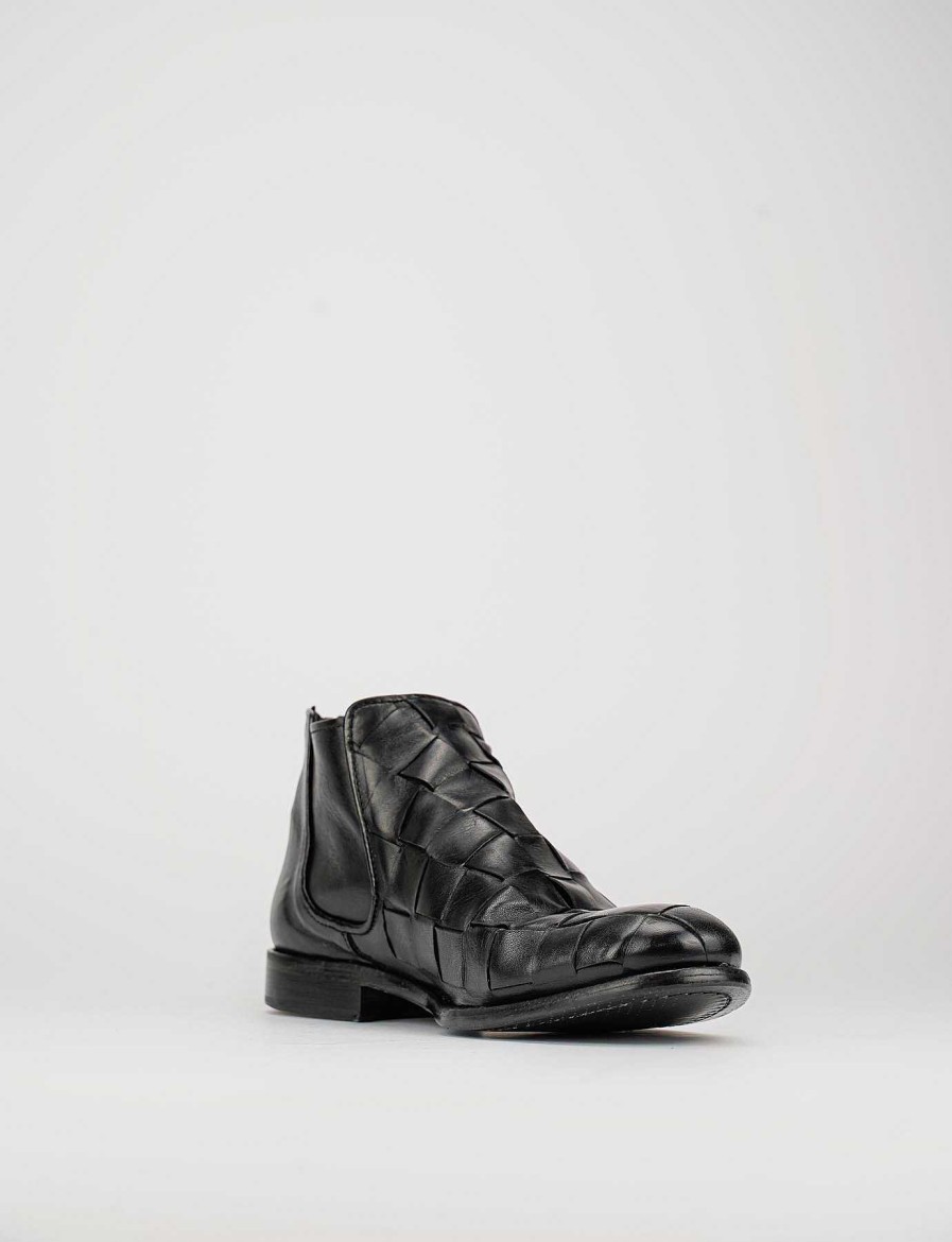 Hombre Barca | Botines Piel Negro