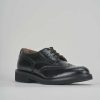 Hombre Barca | Zapatos Con Cordones Piel Negra