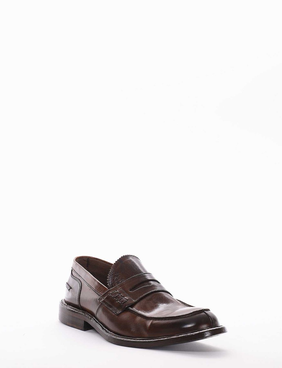 Hombre Barca | Mocasines Tacon 2 Cm Piel Marron