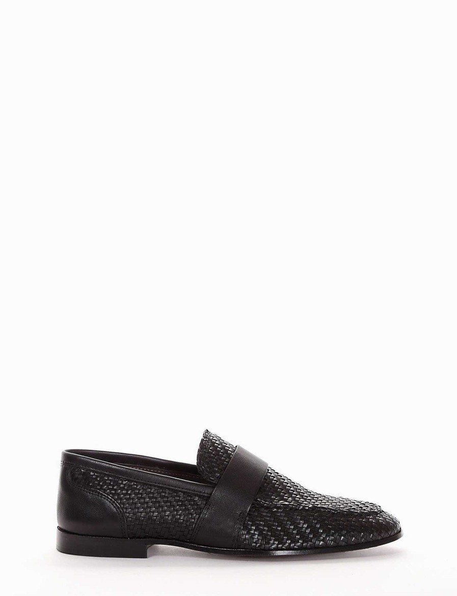 Hombre Barca | Mocasines Tacon 2 Cm Piel Negro