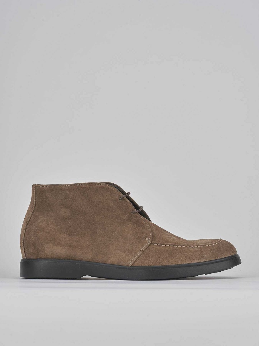 Hombre Barca | Botines Ante Beige