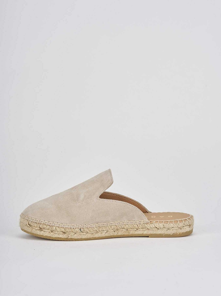 Mujer Barca | Alpargatas Tacon 2 Cm Ante Beige