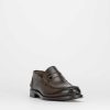 Hombre Barca | Mocasines Piel Marron Oscuro