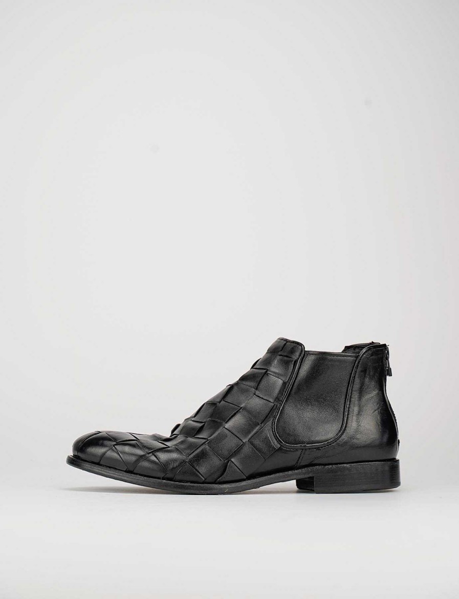 Hombre Barca | Botines Piel Negro