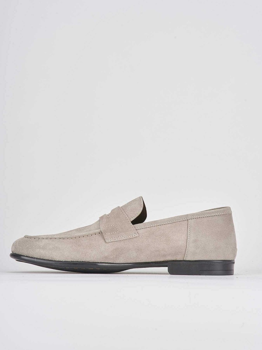 Hombre Barca | Mocasines Tacon 1 Cm Ante Beige