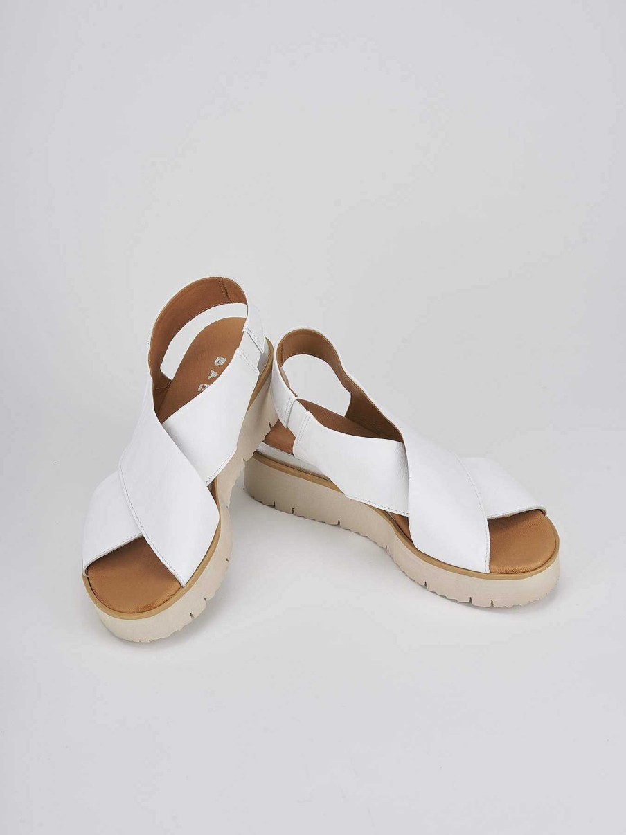 Mujer Barca | Tacones Cuna Tacon 4 Cm Piel Blanca.