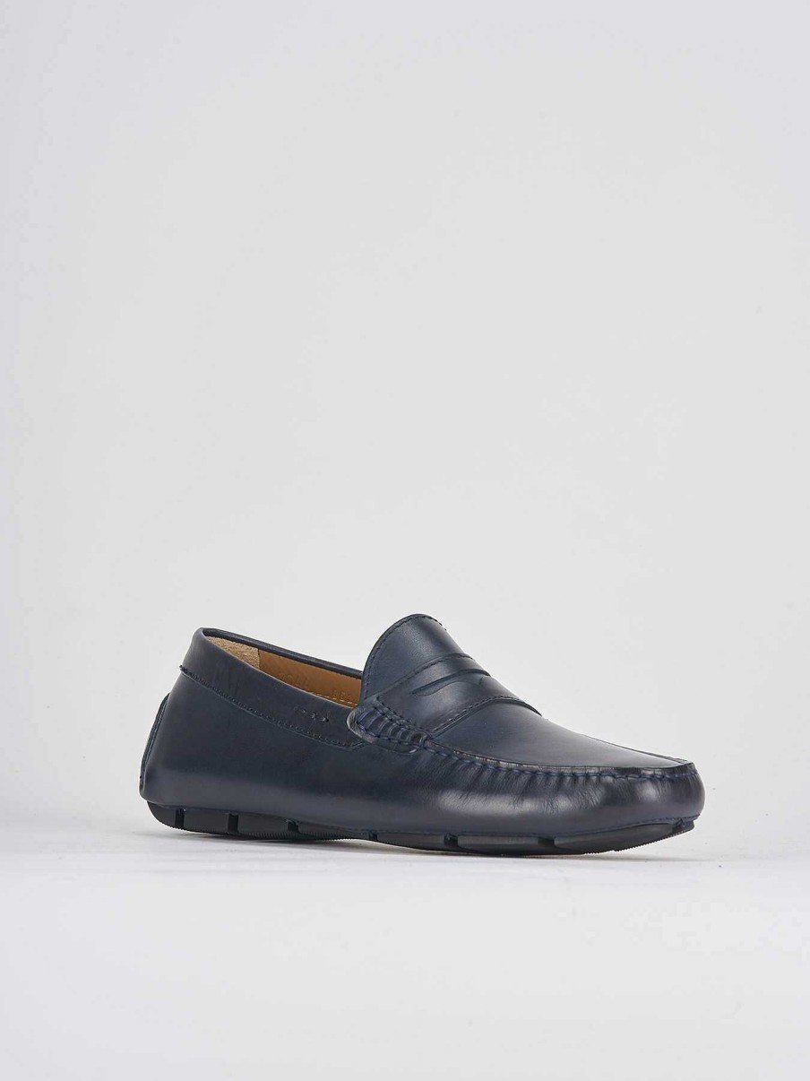 Hombre Barca | Mocasines Piel Azul