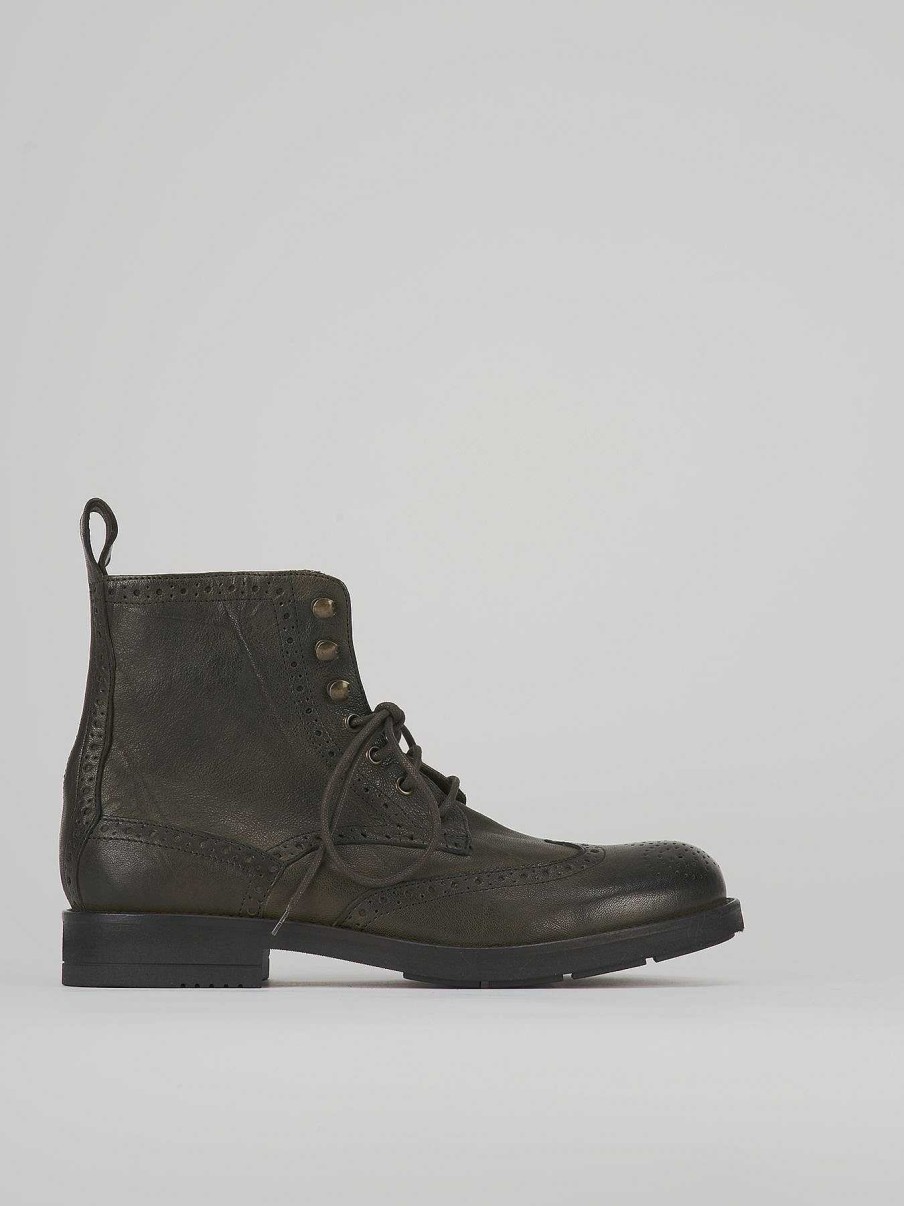 Hombre Barca | Botas Militares Piel Verde