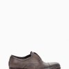 Hombre Barca | Zapatos Con Cordones Tacon 2 Cm Piel Beige