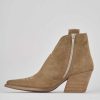 Mujer Barca | Botines Tacon Tacon 7 Cm Ante Beige