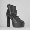 Mujer Barca | Botines Tacon Tacon 13 Cm Piel Negro