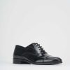 Hombre Barca | Zapatos Con Cordones Tacon 1 Cm Piel Negro