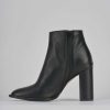 Mujer Barca | Botines Tacon Tacon 8 Cm Piel Negro