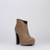 Mujer Barca | Botines Tacon Tacon 10 Cm Piel Beige