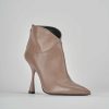 Mujer Barca | Botines Tacon Tacon 10 Cm Piel Beige