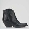 Mujer Barca | Botines Tacon Tacon 6 Cm Piel Negro