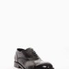 Hombre Barca | Zapatos Con Cordones Tacon 2 Cm Piel Negro