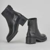 Mujer Barca | Botines Tacon Tacon 5 Cm Piel Negro