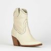 Mujer Barca | Botines Tacon Tacon 7 Cm Piel Beige