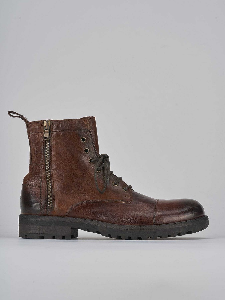 Hombre Barca | Anfibio Tacco 1 Cm Marron Piel