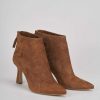 Mujer Barca | Botines Tacon Tacon 7 Cm Ante Marron