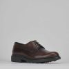 Hombre Barca | Zapatos Con Cordones Piel Marron Oscuro