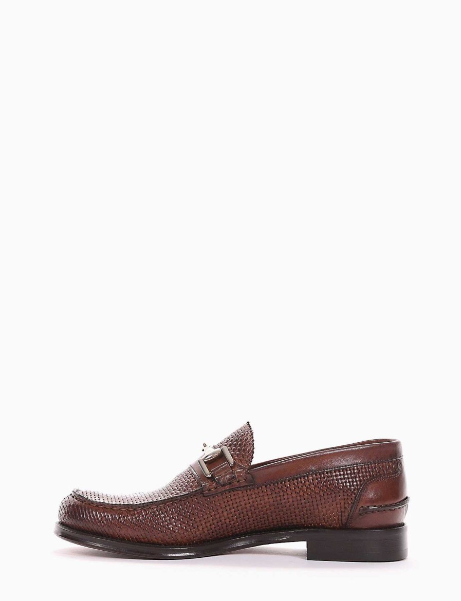 Hombre Barca | Mocasines Tacon 2 Cm Piel Marron