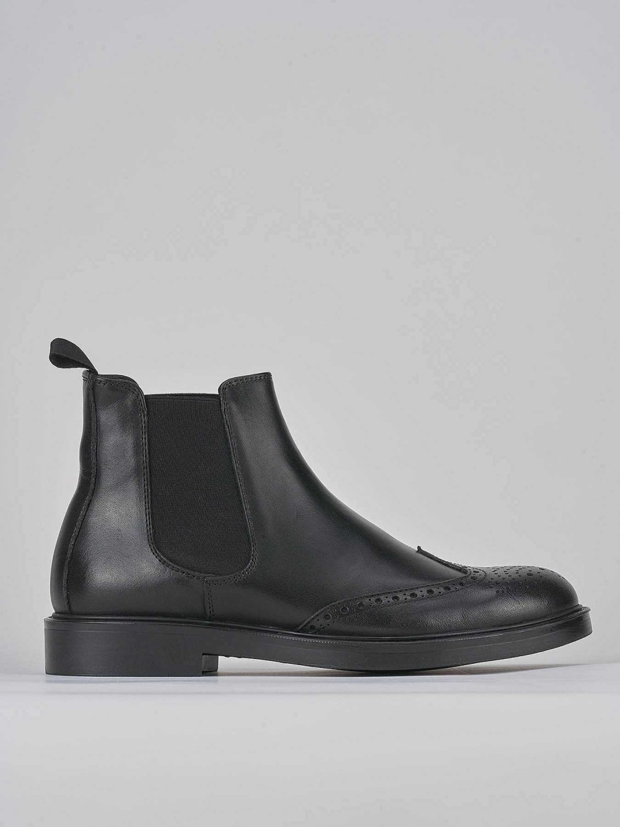 Hombre Barca | Botines Piel Negro