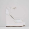 Mujer Barca | Tacones Cuna Tacon 13 Cm Piel Blanca