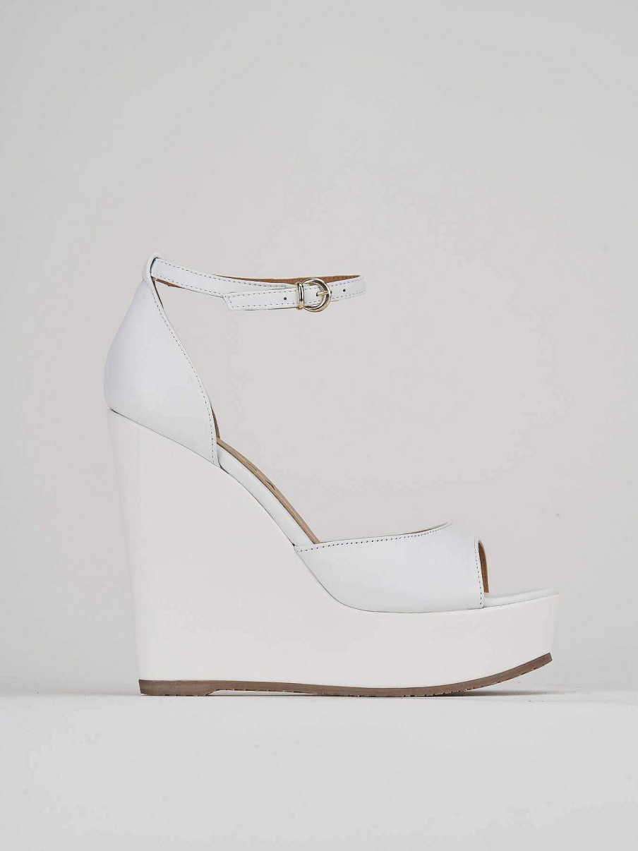 Mujer Barca | Tacones Cuna Tacon 13 Cm Piel Blanca