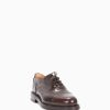 Hombre Barca | Zapatos Con Cordones Tacon 2 Cm Piel Marron Oscuro