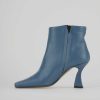 Mujer Barca | Stivaletti Tacco 8Cm Piel Azul