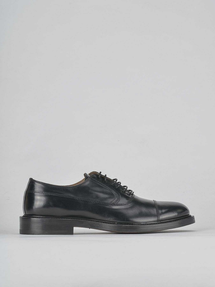 Hombre Barca | Zapatos Con Cordones Piel Negra