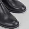 Mujer Barca | Botas Tacon Bajo Tacon 2 Cm Piel Negra