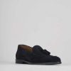 Hombre Barca | Mocasines Tacon 2 Cm Ante Azul