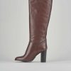 Mujer Barca | Botas Tacon Tacon 8 Cm Piel Marron