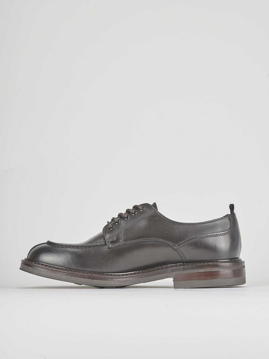 Hombre Barca | Zapatos Con Cordones Piel Marron Oscuro