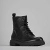 Hombre Barca | Botas Militares De Cuero Negro.