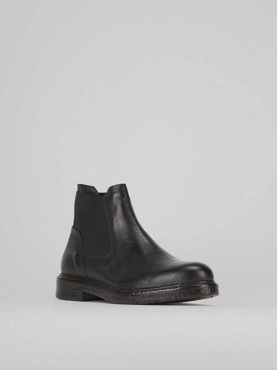 Hombre Barca | Botines De Piel Marron Oscuro